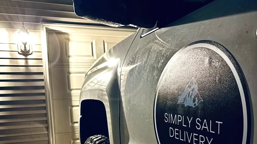 Simply Salt Delivery truck with company decal
